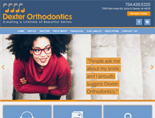 Tablet Screenshot of dexterortho.com